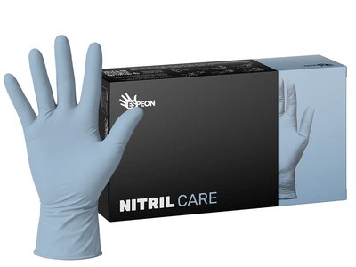 Nitrilové rukavice NITRIL CARE 100 ks, nepudrované, světle modré, 3.2 g