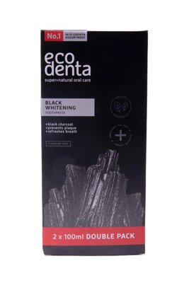 Ecodenta Black Whitening bělicí zubní pasta 2x100 ml