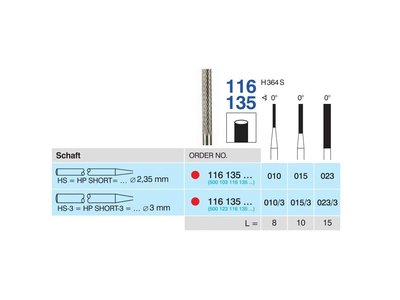 Tvrdokovová fréza - cylindr, 116135, průměr 1mm
