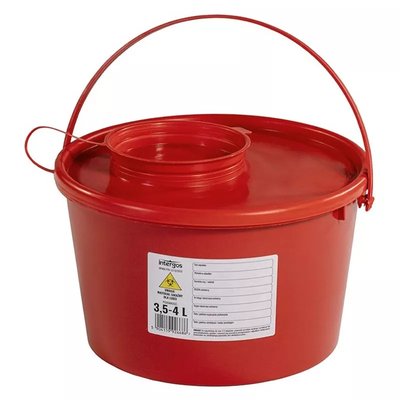 Pojemnik na odpady medyczne czerwony INTERGOS 3.5L