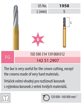 MEDIN Progressive vrtáček T 504.314.139.008.012 monolit zlacený 2907