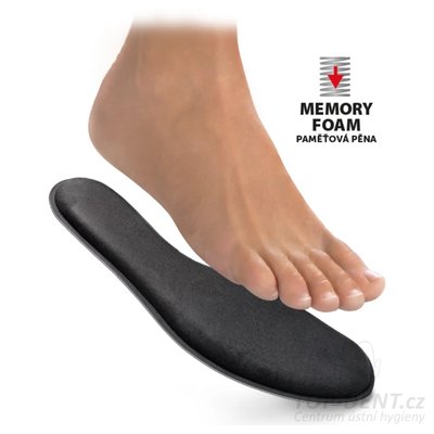 Vložky s paměťovou pěnou, vel. 36 - 46 (černé) - Velikost: 46 (305 mm)