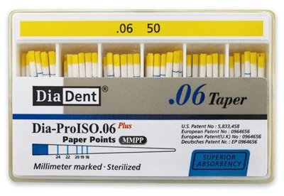 Papírové čepy DiaDent 6% 050