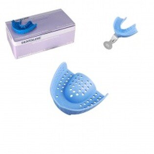 Łyżki wyciskowe ortodontyczne górne S fig.17 DI.027.170 25szt/opak. jednorazowe plastikowe j.niebieskie