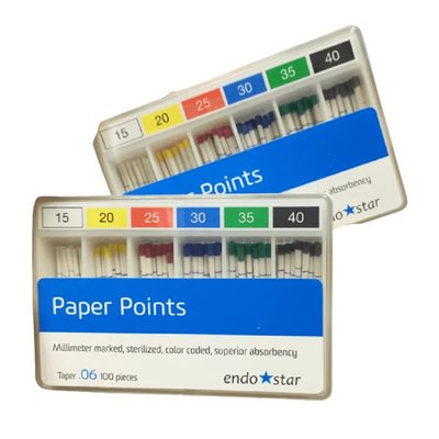 Endostar papírové čepy kalibr. 06 vel. 020, 100 ks