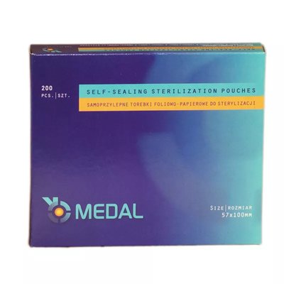 Torebki do sterylizacji MEDAL 57 x 100 mm 200 szt