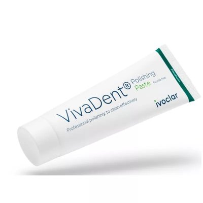 VivaDent Polishing Paste Fluoride-free Medium – pasta polerska średnia, bez fluoru, bezsmakowa 80g