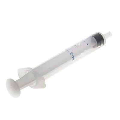 Injekční stříkačka trojdílná – 2ml, sterilní, centrická špička, luer-slip