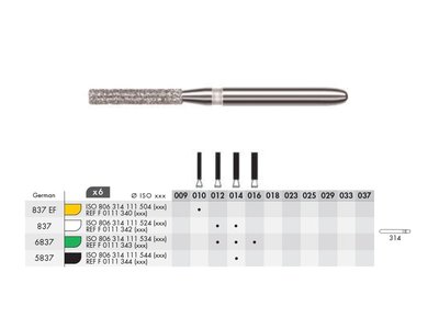 Diamant - dlouhý válec FG (6ks) - Velikost: F011134201200