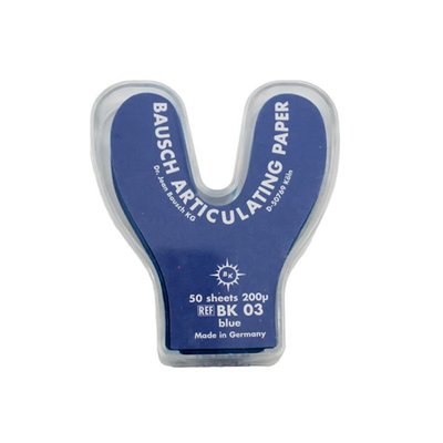 Artikulační papír modrý BK03 podkova 50 ks 200µ