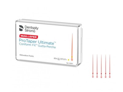 Gutaperčové čepy Protaper Ultimate F2, 60ks