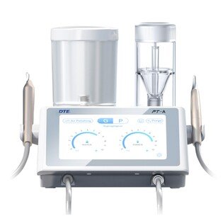 Skaler ultradźwiękowy z piaskarką PT-A LED PAINLESS Woodpecker + Piaski (10x PT-S1 FAST ABC różowy)