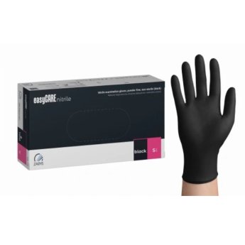 Rukavice Nitril nepudrované EasyCare černé XS 100 ks