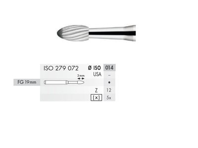 Tvrdokovový vrtáček vajíčko hladké 014 (5ks)