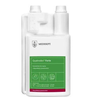 QUATRODES FORTE 1L Koncentrat 0,5% do mycia i dezynfekcji powierzchni (np. podłóg)