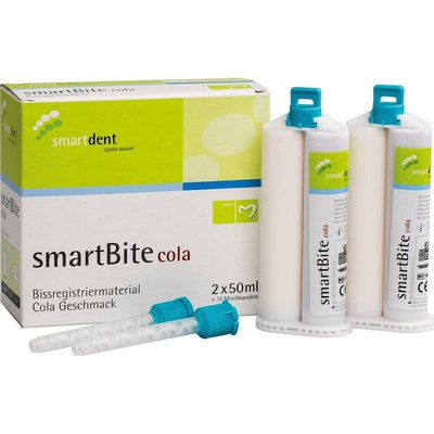 smartdent SmartBite Registrát Skusu Cola Dvojitá Kartuše Hnědá 50ml 2ks