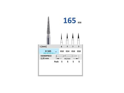 HORICO diamantový brousek - kónus, H165 - Parameter_0: normal, Parameter_1: Průměr 1,8mm (018)