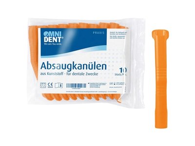 OMNI Odsávací kanyly velké, 10ks, oranžové