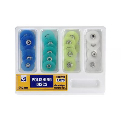 Krążki polerskie asortyment 12mm 40szt.TOR 1,070