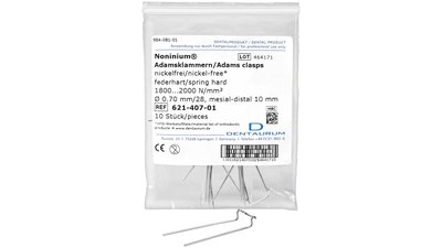 Noninium® Adamsklammern - Packung 10 Stück Länge 7 mm