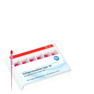 Guttaperčové čepy 4% 040