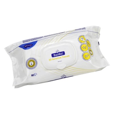 Bacillol 30 Sensitive ubrousky flowpack, 80 ks