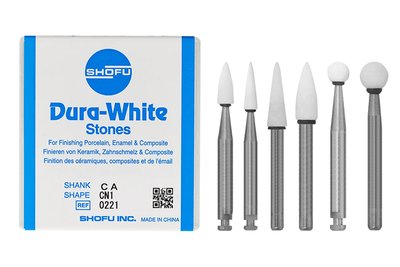 Kamienie polerujące Dura-White 12 szt. SHOFU