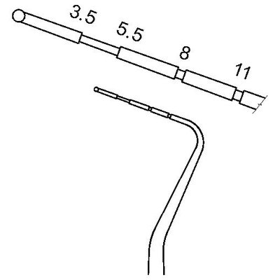 Sonda paradontologická WHO 3,5-5,5-8-11