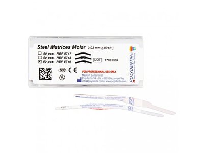 Matrice kovové pro moláry, super tenké, MO/OD, 5719