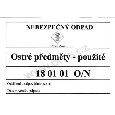 Samolepka ostré předměty A7 (1arch-8ks)-tj 8j