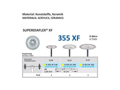Diamantový disk SUPERDIAFLEX XF - oboustranně sypaný 1,4cm, extra jemná