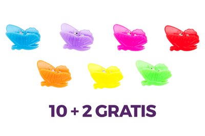 Zabawka - Spinka do włosów motylek 10 + 2 GRATIS