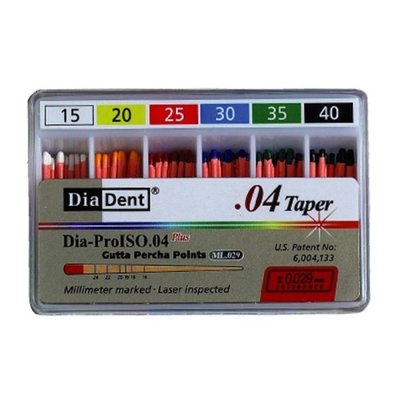 Gutapečové čepy Diadent vel.55, kon.04, 60 ks