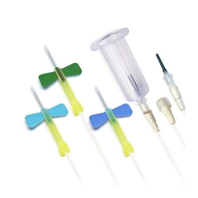 BD Vacutainer Safety-Lok odběrová kanyla s křídly, 50 ks - 23 G x 3/4 x 7 (0,6 x 19 mm x 178 mm), modrá