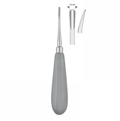 Falcon Elevátor Luxation 5mm fig. 5 prohnutý