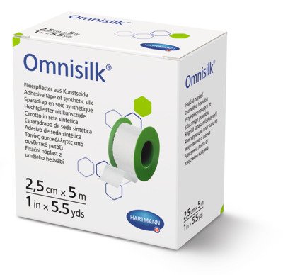 Omnisilk hypoalergenní náplast z bílého hedvábí 2,5 cm × 5 m cívka 1 ks