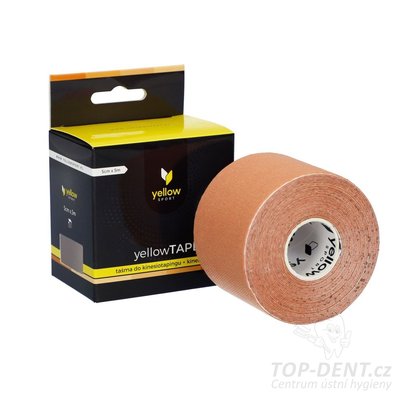 yellowTAPE Kineziologický tejp, 5cm x 5m (tělová)