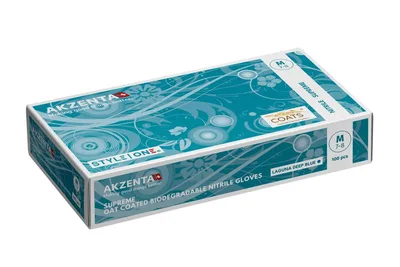 AKZENTA nitrilové rukavice COATS + BIO - tyrkysové (vel. M)