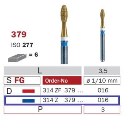 Diaswiss 379 modrá, 6ks/balení - 016 mm