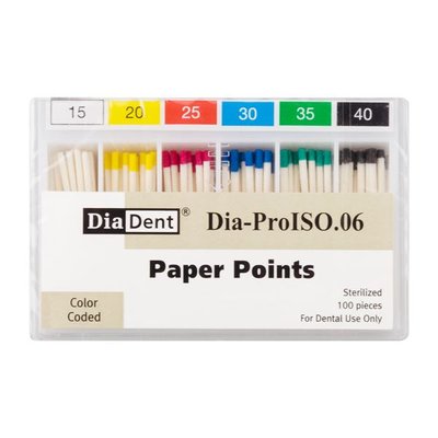 Papír.čepy DiaDent 050 kalibrované, kón. 6%