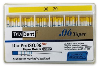 Papírové čepy DiaDent 6% 020