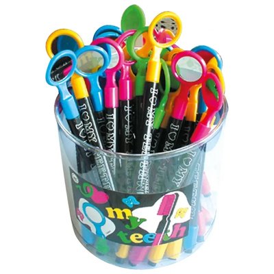 MirusMix Zubní Zrcátko S Gumou Barevný Mix 48ks