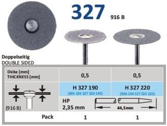 HORICO diamantový disk obojstranný 22/0,5 mm