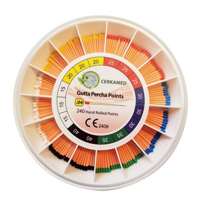 Guttaperčové čepy SET ASSORT .04 / Cerkamed - 15.04 – 40.04 – 240 ks