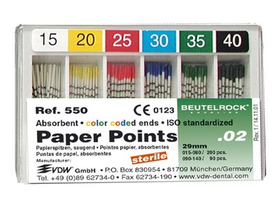 VDW - Papírové čepy .02, sada 015-040