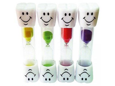 Přesýpací hodiny na čištění zubů - 10ks, různé barvy