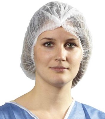 Bouffant caps biele