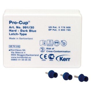 Hawe gumki Pro-Cup twarde ciemnoniebieskie 30szt/op. 991/30 Latch-type, z metalową mandrelką na kątnicę