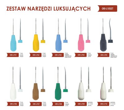 Ori narzędzia luksujące zestaw RABATOWY 9+1