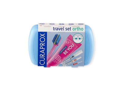 CURAPROX travel set ORTHO modrý